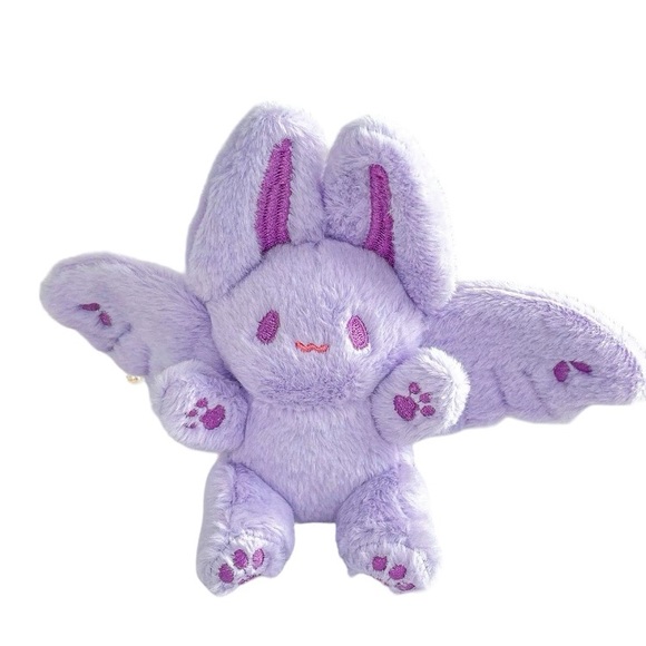New! Any 2/$18! Bat Cartoon Plush Keychain/Backpack/Purse Charm - Picture 2 of 12